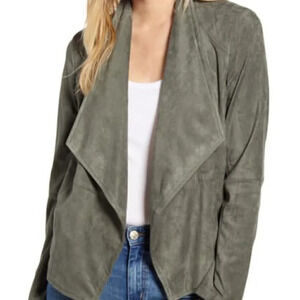 BB Dakota Wade Faux Suede Jacket  surplus green size S